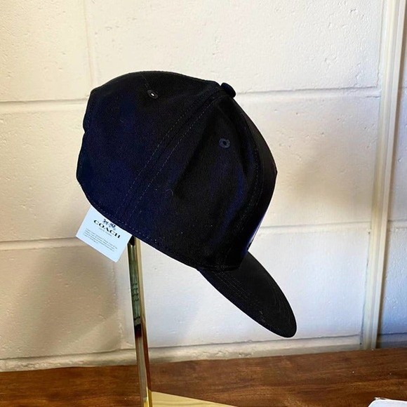 Coach C0977 Airbrush Flat Brim Hat In Black - Picture 3 of 9